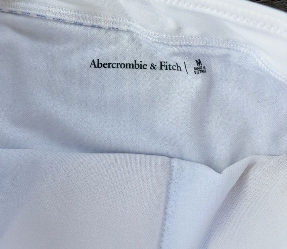 Abercrombie & Fitch Marina One-Piece Swimsuit Striped Seersucker Size M Blue - Picture 3 of 6